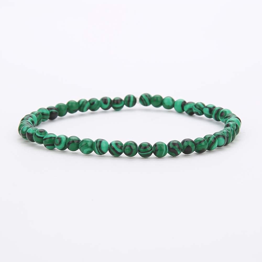 4MM Bead Mini Gemstone Bracelet for Women Men